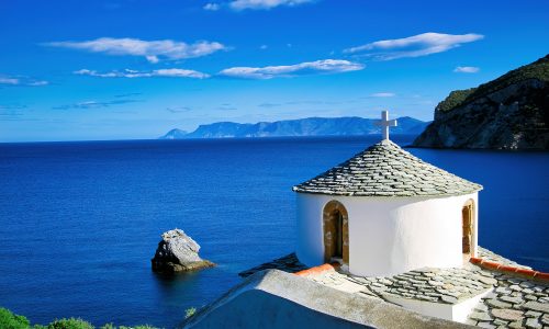 Greece, Skopelos island , Holy Monastery of the Annunciation